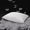 Hotel Grand Super Luxury Soft Down Pillow 600 Fill Power Queen Size Set of 2 Pack Bed Pillow 100% Cotton Damask Stripe Shell Made in USA for Bedroom view 2