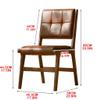 KITCISSL Desk Chair High Back Chair, Soft Dining Chair Modern Solid Wood Desk Chair no Arms, Home Office Desk Chairs Simple Leather Backrest Chairs for Restaurant Hotel Bedroom (Color : Black) view 3
