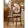 KITCISSL Desk Chair High Back Chair, Soft Dining Chair Modern Solid Wood Desk Chair no Arms, Home Office Desk Chairs Simple Leather Backrest Chairs for Restaurant Hotel Bedroom (Color : Black) view 4