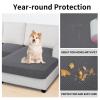 Easy-Going Stretch 3 Pieces Couch Cushion Covers for Sectional Sofa Left/Right L Shape Chaise Lounge Sofa Seat slipcover Anti-Slip Sofa Cover Soft (2 Seater + 1 Chaise, Grey) view 3