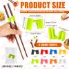 Suttmin 500 Pcs Reusable Chopsticks Helper Multicolor Plastic Practice Chopstick Trainer Hinges Connector Chinese Chop Stick Helper for Adult Learner Beginner view 2
