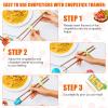 Suttmin 500 Pcs Reusable Chopsticks Helper Multicolor Plastic Practice Chopstick Trainer Hinges Connector Chinese Chop Stick Helper for Adult Learner Beginner view 3