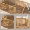 Montessori Floor Bed for Kids 39.4'' x 75.2'' Twin | Toodlers Floor Bed with Safety Guardrails | Pine Wood Baby Bed | Sturdy Wood Frame Bed for Girls and Boys (Twin, Height : 23.6 Inches) view 2