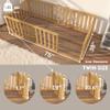 Montessori Floor Bed for Kids 39.4'' x 75.2'' Twin | Toodlers Floor Bed with Safety Guardrails | Pine Wood Baby Bed | Sturdy Wood Frame Bed for Girls and Boys (Twin, Height : 23.6 Inches) view 4