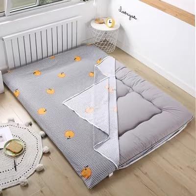 DAZULI Japanese Futon Cover with Zipper Futon Floor Mattress Cover Cotton Soft Skin-Friendly Tatami Mattress Cover for dust Protection Machine Washable(Size:150x200 cm/59x79in,Color:B)