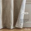 Threadmade Palmetto Lattice Embroidered Blackout Window Curtain Panel, Set of 2, Natural - 37" W x 84" L view 3