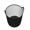 Black Laundry Hamper with Durable Handle Waterproof Foldable Laundry Basket Round Dirty Clothes Organizer Storage Basket for Home Bathroom Office Nursery view 3