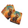 Caroline's Treasures Australian Terrier Terrier Fall Foam Coaster Set of 4 Cup Coasters for Indoor and Outdoor, Coaster for Tabletop Protection, Anti Slip, Mouse pad Material view 1