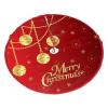 Yssammns Christmas Tree Skirt, Merry Christmas in Red & Gold Ornaments Xmas Plush Tree Skirt Xmas Tree Ornaments for Xmas Holiday Party Decorations 48" view 1