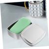 STOBAZA 2pcs Aluminum Soap Storage Jars Versatile Holder for Soap Cards Jewelry More Compact Lightweight Storage Case for Travel Gym Camping and Daily Use view 4