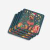 Caroline's Treasures Welsh Terrier Christmas Foam Coaster Set of 4 Cup Coasters for Indoor and Outdoor, Coaster for Tabletop Protection, Anti Slip, Mouse pad Material view 4