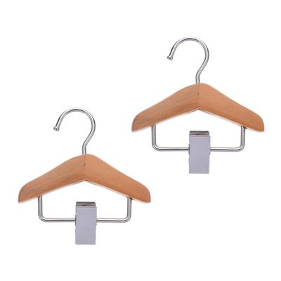 Balacoo 2Pcs pet hanger cat clothes hangers doll small hangers for dog clothes clip hanger pet apparel hangers dog apparel hangers dog coat hangers pet clothes rack baby wooden wig