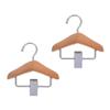 Balacoo 2Pcs pet hanger cat clothes hangers doll small hangers for dog clothes clip hanger pet apparel hangers dog apparel hangers dog coat hangers pet clothes rack baby wooden wig view 1