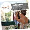 Balacoo 2Pcs pet hanger cat clothes hangers doll small hangers for dog clothes clip hanger pet apparel hangers dog apparel hangers dog coat hangers pet clothes rack baby wooden wig view 3