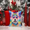 Caroline's Treasures DAC2571PW1414 Westie Hippie Dawg Fabric Decorative Pillow Machine Washable, Indoor Outdoor Decorative Pillow for Couch, Bed or Patio, 14Hx14W view 2