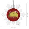 Backwards is Taco Cat Snowflakes Ornaments for Christmas Tree Decoration Glittered Snowflakes Hanging Pendants view 2