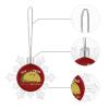 Backwards is Taco Cat Snowflakes Ornaments for Christmas Tree Decoration Glittered Snowflakes Hanging Pendants view 4