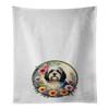 Caroline's Treasures Havanese and Flowers Kitchen Towel Set of 2 White Dish Towels Decorative Bathroom Hand Towel for Hand, Face, Hair, Yoga, Tea, Dishcloth, 19 X 28, White view 1