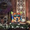 Caroline's Treasures DAC2580PW1818 Hippie Dawg Fabric Decorative Pillow Machine Washable, Indoor Outdoor Decorative Pillow for Couch, Bed or Patio, 18Hx18W view 3
