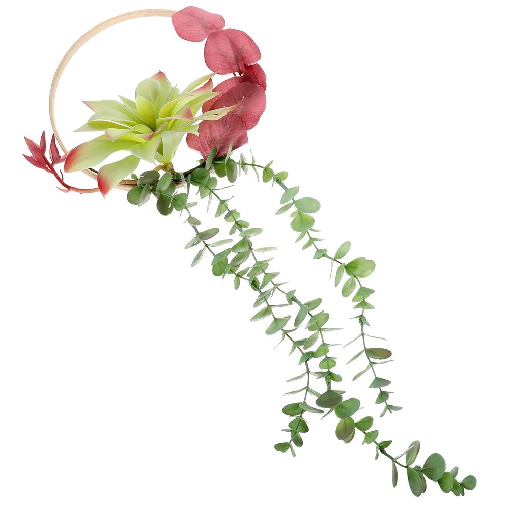 GANAZONO Hanging Simulated Wreath for Indoor and Outdoor Decor Greenery Garland for Wedding and Party Decoration