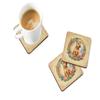 Caroline's Treasures Lakeland Terrier and Flowers Foam Coaster Set of 4 Cup Coasters for Indoor and Outdoor, Coaster for Tabletop Protection, Anti Slip, Mouse pad Material view 2