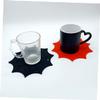 ABOOFAN 4pcs Halloween Non- Silicone Heat Placemats Web Design for Table for Cutlery and Cups Decorative Insulation Pads Black view 2