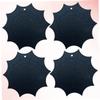 ABOOFAN 4pcs Halloween Non- Silicone Heat Placemats Web Design for Table for Cutlery and Cups Decorative Insulation Pads Black view 4