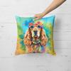 Caroline's Treasures DAC2493PW1818 Cocker Spaniel Hippie Dawg Fabric Decorative Pillow Machine Washable, Indoor Outdoor Decorative Pillow for Couch, Bed or Patio, 18Hx18W view 4