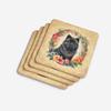 Caroline's Treasures Black Chow Chow and Flowers Foam Coaster Set of 4 Cup Coasters for Indoor and Outdoor, Coaster for Tabletop Protection, Anti Slip, Mouse pad Material view 4