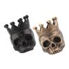 Garneck 2pcs Crown Skull Candle Holder Tealight Stand Skull Tealight Holder Halloween Holder Candle Holders Halloween Decorations Crown Decor Props Desktop Resin view 1