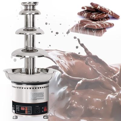 JINGEDD Chocolate Fountain Commercial Chocolate Fountain Chocolate Fountain Machine Stainless Steel Chocolate Fountain Fondue for Cake Shop,Hotel,House,Restaurant,Banquet,4Tier