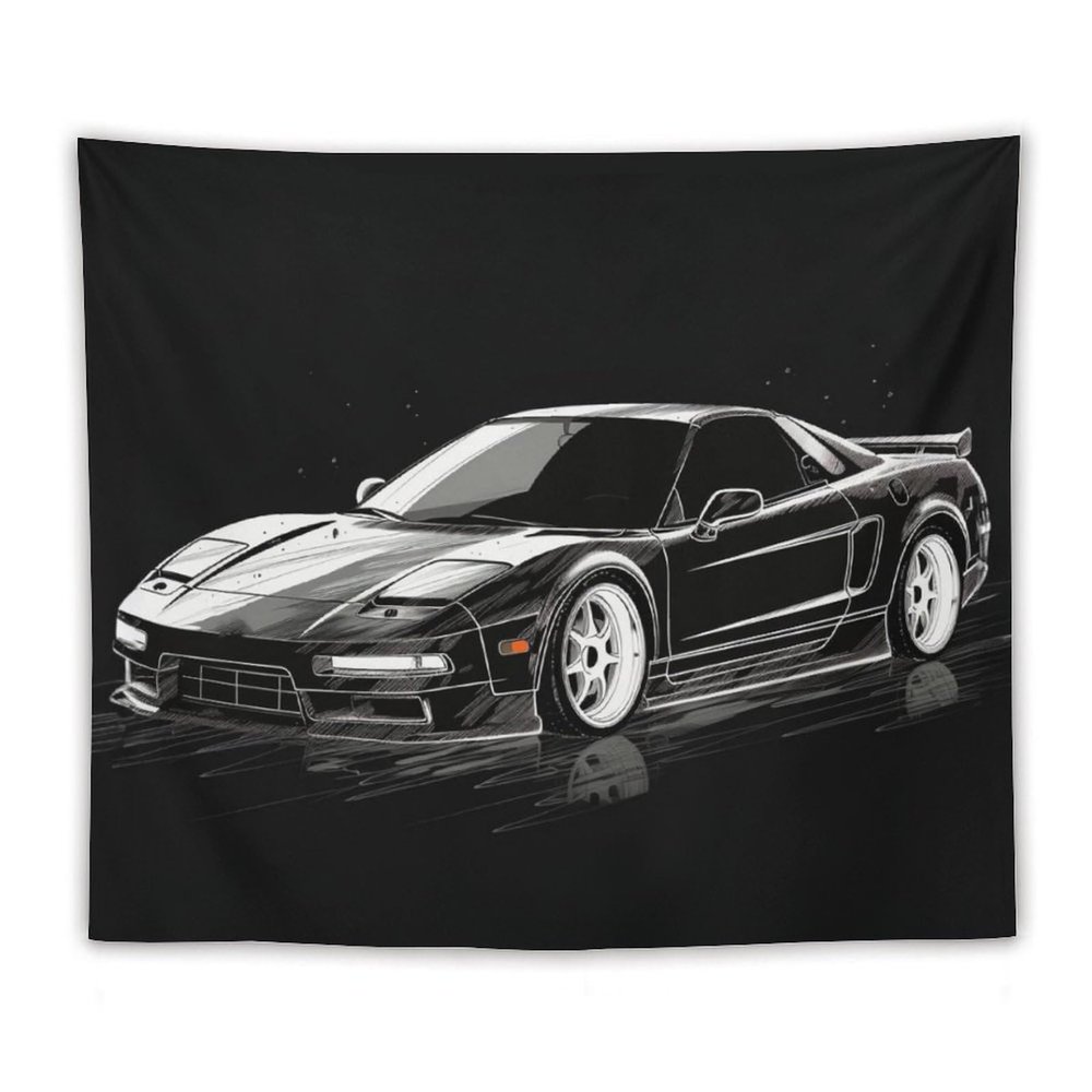 FeoYoed Tapestry Wall Hanging Decor Wall Art for Bedroom Living Room Dorm Picnic Japanese Jdm Car Nsx Black Cool Handsome. 50"x60"