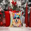 Caroline's Treasures DAC2541PW1414 Pomeranian Hippie Dawg Fabric Decorative Pillow Machine Washable, Indoor Outdoor Decorative Pillow for Couch, Bed or Patio, 14Hx14W view 2