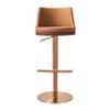 Tov Furniture Reagan Upholstered Stainless Steel Adjustable Stool Cafe Au Lait Brushed, Stainless Steel Finish Faux Leather, Fabric Foam, Fabric view 4