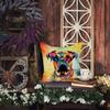 Caroline's Treasures DAC2477PW1818 Bullmastiff Hippie Dawg Fabric Decorative Pillow Machine Washable, Indoor Outdoor Decorative Pillow for Couch, Bed or Patio, 18Hx18W view 3