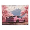 FeoYoed Car Tapestry Wall Hanging Decor Wall Art for Bedroom Living Room Dorm Picnic Japan Jdm Car R34 Pink Cherry Tree Mount Fuji 30"x40" view 1