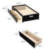 Twin Size Country Platform Bed Frames with 2 Storage Drawers, Modern Simple Platform Bed with Solid Wood Slat, Space Saving for Bedroom Small Living Space Boys Girls Adults Teens (Espresso) view 2