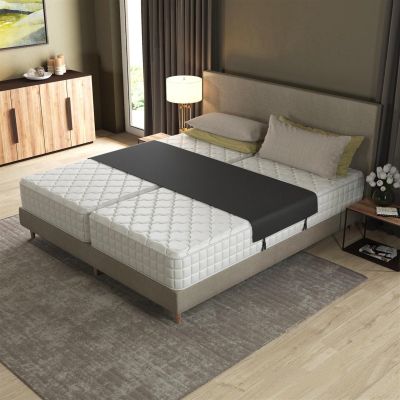 VURETO Bed Bridge, Twin to King Converter Kit, Mattress Gap Filler, Split King Gap Filler for Adjustable Bed, Stop Bed from Sliding (Color : Black, Size : 7.5ft*1.6ft)
