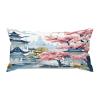 Chinoiserie Pagoda White Coral Blue Asian Pillow Covers 12x24in Farmhouse Linen Cushion Covers Outdoor for Couch Chair Home Decor for Family Friends view 1