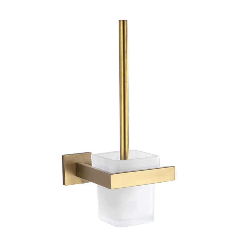 NevStp Gold Brushed Bathroom Accessories Hardware Towel Bar Rail Toilet Paper Holder Towel Rack Hook Soap Dish Toilet Brush,toilet brush
