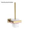 NevStp Gold Brushed Bathroom Accessories Hardware Towel Bar Rail Toilet Paper Holder Towel Rack Hook Soap Dish Toilet Brush,toilet brush view 2