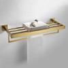 NevStp Gold Brushed Bathroom Accessories Hardware Towel Bar Rail Toilet Paper Holder Towel Rack Hook Soap Dish Toilet Brush,toilet brush view 3