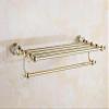 Antique Gold Polished Bathroom Accessories White Crystal Bath Decoration Bathroom Hardware Set Solid Brass Bathroom,60 cm view 1