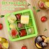 Aibirui Ice Cube Tray with Lid (9X2 Pcs), Small Ice Cube Trays, Silicone Ice Cube Trays for Freezer, Mini Square Ice Cube Mold for Ice Coffee, Drinks, Whiskey, Cocktail, Bourbon, Baby Food view 2