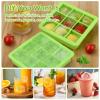 Aibirui Ice Cube Tray with Lid (9X2 Pcs), Small Ice Cube Trays, Silicone Ice Cube Trays for Freezer, Mini Square Ice Cube Mold for Ice Coffee, Drinks, Whiskey, Cocktail, Bourbon, Baby Food view 3