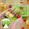 Aibirui Ice Cube Tray with Lid (9X2 Pcs), Small Ice Cube Trays, Silicone Ice Cube Trays for Freezer, Mini Square Ice Cube Mold for Ice Coffee, Drinks, Whiskey, Cocktail, Bourbon, Baby Food view 4