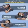 Adjustable CPAP Pillow for Side & Back Sleepers Reduce Mask Air Leaks & Pressure, Cervical Memory Foam Neck Support with 2cm Removable Insert, Cooling Washable Cover Fits Full Face & Nasal Masks view 4