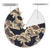Bat Print Christmas Tree Skirt with Pom Trim Christmas Tree Mat Xmas Tree Skirt Ornaments Soft Xmas Tree Holiday Ornaments Christmas Tree Decorations for Home Party view 2