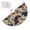 Bat Print Christmas Tree Skirt with Pom Trim Christmas Tree Mat Xmas Tree Skirt Ornaments Soft Xmas Tree Holiday Ornaments Christmas Tree Decorations for Home Party view 3