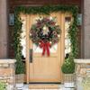 Wnvivi Prelit Nativity Wreath,Christmas Wreath for Front Door,Christmas Wreath with Jesus Silhouette LED Lights,Nativity Scene Wreath Decor(35cm/13.7Inch) view 2